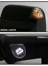 Xtune Left Driver Side Manual Extendable Power Heated Adjust Mirror with LED Signal Black Housing Dodge Ram | Ram 2009-2012                                     - MIR-DRAM09S-PWH-L - Image 11