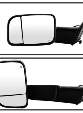 Xtune Left Driver Side Manual Extendable Power Heated Adjust Mirror with LED Signal Black Housing Dodge Ram | Ram 2009-2012                                     - MIR-DRAM09S-PWH-L - Image 5