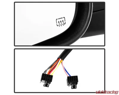 Xtune Left Driver Side Manual Extendable Power Heated Adjust Mirror with LED Signal Black Housing Dodge Ram | Ram 2009-2012 - MIR-DRAM09S-PWH-L