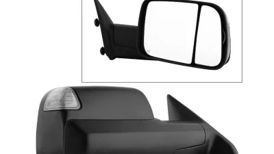 Xtune Right Passenger Side Manual Extendable Power Heated Adjust Mirror with LED Signal Black Housing Dodge Ram | Ram 2009-2012                                     - MIR-DRAM09S-PWH-R - Image 11