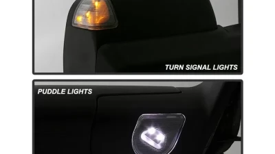 Xtune Right Passenger Side Manual Extendable Power Heated Adjust Mirror with LED Signal Black Housing Dodge Ram | Ram 2009-2012                                     - MIR-DRAM09S-PWH-R - Image 11