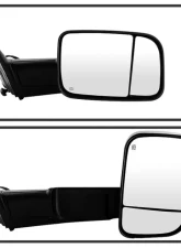 Xtune Right Passenger Side Manual Extendable Power Heated Adjust Mirror with LED Signal Black Housing Dodge Ram | Ram 2009-2012                                     - MIR-DRAM09S-PWH-R - Image 5