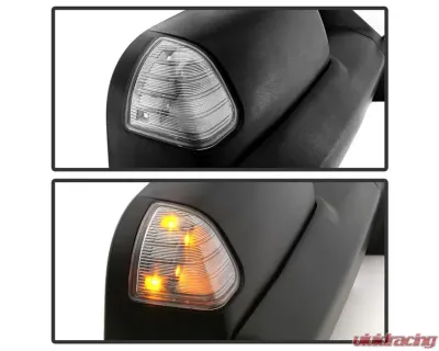 Xtune Right Passenger Side Manual Extendable Power Heated Adjust Mirror with LED Signal Black Housing Dodge Ram | Ram 2009-2012 - MIR-DRAM09S-PWH-R