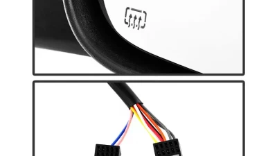 Xtune Right Passenger Side Manual Extendable Power Heated Adjust Mirror with LED Signal Black Housing Dodge Ram | Ram 2009-2012                                     - MIR-DRAM09S-PWH-R - Image 8