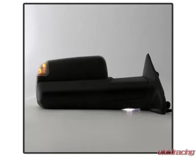 Xtune Right Passenger Side Manual Extendable Power Heated Adjust Mirror with LED Signal Black Housing Dodge Ram | Ram 2009-2012 - MIR-DRAM09S-PWH-R