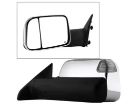 Xtune Left Driver Side Manual Extendable Power Heated Adjust Mirror with LED Signal Chrome Housing Dodge Ram | Ram 2009-2012
