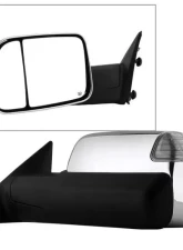 Xtune Left Driver Side Manual Extendable Power Heated Adjust Mirror with LED Signal Chrome Housing Dodge Ram | Ram 2009-2012                                     - MIR-DRAM10-PW-L - Image 10