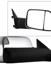 Xtune Right Passenger Side Manual Extendable Power Heated Adjust Mirror with LED Signal Chrome Housing Dodge Ram | Ram 2009-2012                                     - MIR-DRAM10-PW-R - Image 10