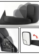 Xtune Left Driver Side Manual Extendable Manual Adjust Mirror Dodge Ram 1500 | 2500 | 3500 1994-2002                                     - MIR-DRAM94-MA-L - Image 2