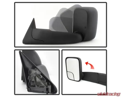 Xtune Left Driver Side Manual Extendable Manual Adjust Mirror Dodge Ram 1500 | 2500 | 3500 1994-2002 - MIR-DRAM94-MA-L