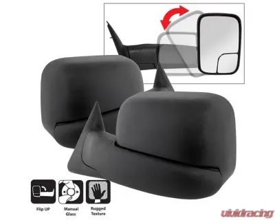 Xtune Left and Right Manual Extendable Manual Adjust Mirror Dodge Ram 1500 | 2500 | 3500 1994-2002 - MIR-DRAM94-MA-SET