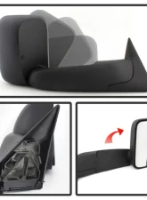Xtune Right Passenger Side Manual Extendable Power Adjust Mirror Dodge Ram 1500 | 2500 | 3500 1994-1997                                     - MIR-DRAM94-PW-R - Image 2
