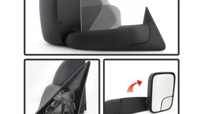 Xtune Right Passenger Side Manual Extendable Power Adjust Mirror Dodge Ram 1500 | 2500 | 3500 1994-1997                                     - MIR-DRAM94-PW-R - Image 2
