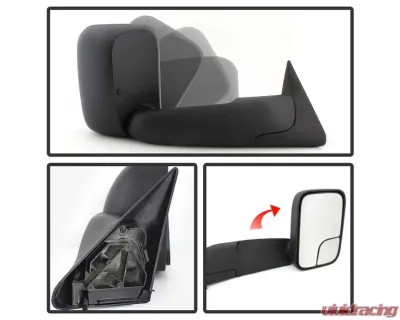 Xtune Right Passenger Side Manual Extendable Power Adjust Mirror Dodge Ram 1500 | 2500 | 3500 1994-1997 - MIR-DRAM94-PW-R
