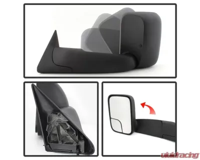 Xtune Left Driver Side Manual Extendable Power Heated Adjust Mirror Dodge Ram 1500 | 2500 | 3500 1998-2002 - MIR-DRAM98-PW-L