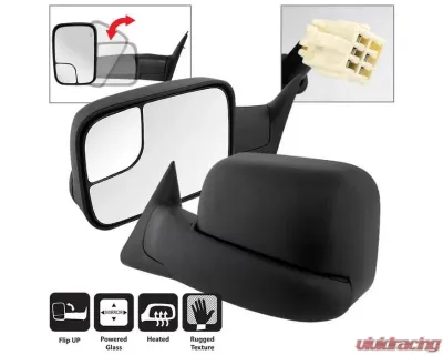 Xtune Left and Right Manual Extendable Power Heated Adjust Mirror Dodge Ram 1500 | 2500 | 3500 1998-2002 - MIR-DRAM98-PW-SET