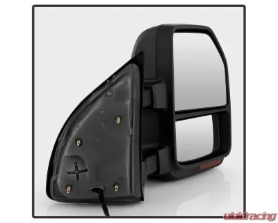 Xtune G4 Manual Smoke Sequential LED Signal Telescoping Mirrors Set Ford Superduty 2008-2015 - MIR-FDSD08S-G4-MA-RSM-SET