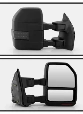 Xtune G4 Manual Smoke Sequential LED Signal Telescoping Mirrors Set Ford Superduty 2008-2015                                     - MIR-FDSD08S-G4-MA-RSM-SET - Image 3