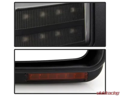 Xtune G4 Manual Smoke Sequential LED Signal Telescoping Mirrors Set Ford Superduty 2008-2015 - MIR-FDSD08S-G4-MA-RSM-SET