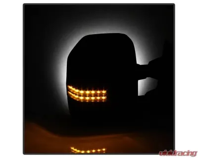 Xtune G4 Manual Smoke Sequential LED Signal Telescoping Mirrors Set Ford Superduty 2008-2015 - MIR-FDSD08S-G4-MA-RSM-SET