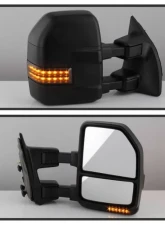 Xtune G4 Manual Smoke Sequential LED Signal Telescoping Mirrors Set Ford Superduty 2008-2015                                     - MIR-FDSD08S-G4-MA-RSM-SET - Image 8