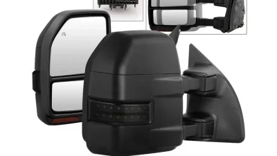 Xtune G4 Power Heated Adjust Mirror Sequential LED Signal Smoke Set Ford Superduty 2008-2015                                     - MIR-FDSD08S-G4-PW-RSM-SET - Image 10