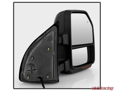 Xtune G4 Power Heated Adjust Mirror Sequential LED Signal Smoke Set Ford Superduty 2008-2015 - MIR-FDSD08S-G4-PW-RSM-SET