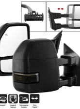 Xtune G4 Power Heated Adjust Mirror LED Signal Smoke Set Ford Superduty 2008-2015                                     - MIR-FDSD08S-G4-PW-SM-SET - Image 10