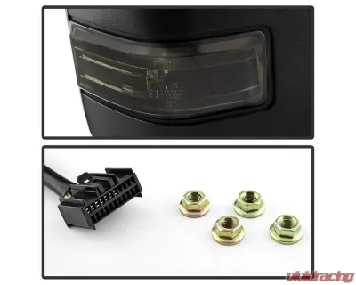 Xtune G4 Power Heated Adjust Mirror LED Signal Smoke Set Ford Superduty 2008-2015 - MIR-FDSD08S-G4-PW-SM-SET