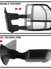 Xtune G4 Power Heated Adjust Mirror LED Signal Smoke Set Ford Superduty 2008-2015                                     - MIR-FDSD08S-G4-PW-SM-SET - Image 6