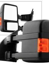 Xtune Left Driver Side Manual Extendable Manual Adjust Mirror with LED Signal Amber Ford Superduty 1999-2014                                     - MIR-FDSD08S-MA-AM-L - Image 8
