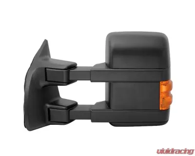 Xtune Left Driver Side Manual Extendable Manual Adjust Mirror with LED Signal Amber Ford Superduty 1999-2014 - MIR-FDSD08S-MA-AM-L