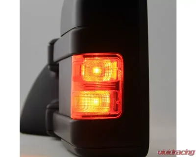 Xtune Left Driver Side Manual Extendable Manual Adjust Mirror with LED Signal Amber Ford Superduty 1999-2014 - MIR-FDSD08S-MA-AM-L