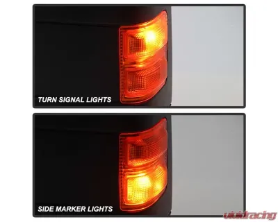 Xtune Left Driver Side Manual Extendable Manual Adjust Mirror with LED Signal Amber Ford Superduty 1999-2014 - MIR-FDSD08S-MA-AM-L