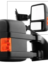 Xtune Right Passenger Side Manual Extendable Manual Adjust Mirror with LED Signal Amber Ford Superduty 1999-2014                                     - MIR-FDSD08S-MA-AM-R - Image 8