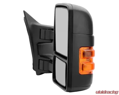 Xtune Right Passenger Side Manual Extendable Manual Adjust Mirror with LED Signal Amber Ford Superduty 1999-2014 - MIR-FDSD08S-MA-AM-R