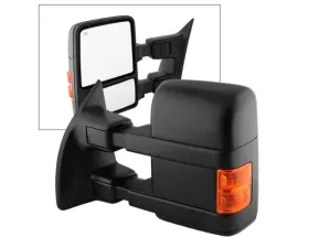 Xtune Left Driver Side Manual Extendable Power Heated Adjust Mirror with LED Signal Amber Ford Superduty 2008-2014