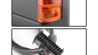 Xtune Left Driver Side Manual Extendable Power Heated Adjust Mirror with LED Signal Amber Ford Superduty 2008-2014                                     - MIR-FDSD08S-PW-AM-L - Image 3
