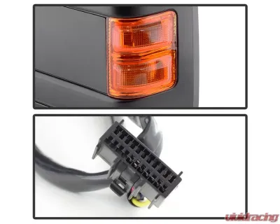 Xtune Left Driver Side Manual Extendable Power Heated Adjust Mirror with LED Signal Amber Ford Superduty 2008-2014 - MIR-FDSD08S-PW-AM-L