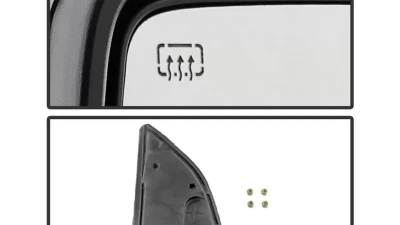 Xtune Left Driver Side Manual Extendable Power Heated Adjust Mirror with LED Signal Amber Ford Superduty 2008-2014                                     - MIR-FDSD08S-PW-AM-L - Image 4