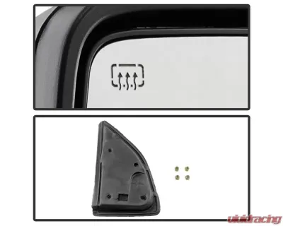 Xtune Left Driver Side Manual Extendable Power Heated Adjust Mirror with LED Signal Amber Ford Superduty 2008-2014 - MIR-FDSD08S-PW-AM-L