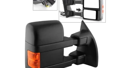 Xtune Right Passenger Side Manual Extendable Power Heated Adjust Mirror with LED Signal Amber Ford Superduty 2008-2014                                     - MIR-FDSD08S-PW-AM-R - Image 9