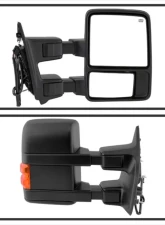 Xtune Right Passenger Side Manual Extendable Power Heated Adjust Mirror with LED Signal Amber Ford Superduty 2008-2014                                     - MIR-FDSD08S-PW-AM-R - Image 2