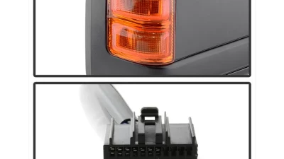 Xtune Right Passenger Side Manual Extendable Power Heated Adjust Mirror with LED Signal Amber Ford Superduty 2008-2014                                     - MIR-FDSD08S-PW-AM-R - Image 3