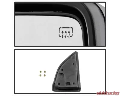 Xtune Right Passenger Side Manual Extendable Power Heated Adjust Mirror with LED Signal Amber Ford Superduty 2008-2014 - MIR-FDSD08S-PW-AM-R