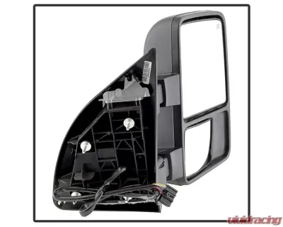Xtune Right Passenger Side Manual Extendable Power Heated Adjust Mirror with LED Signal Amber Ford Superduty 2008-2014 - MIR-FDSD08S-PW-AM-R