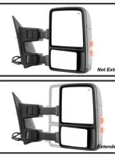 Xtune Right Passenger Side Manual Extendable Power Heated Adjust Mirror with LED Signal Amber Ford Superduty 2008-2014                                     - MIR-FDSD08S-PW-AM-R - Image 6