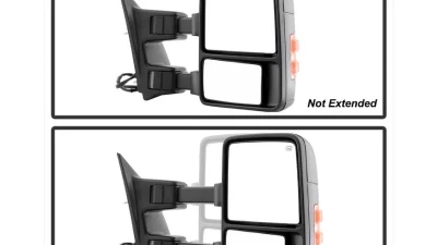 Xtune Right Passenger Side Manual Extendable Power Heated Adjust Mirror with LED Signal Amber Ford Superduty 2008-2014                                     - MIR-FDSD08S-PW-AM-R - Image 6
