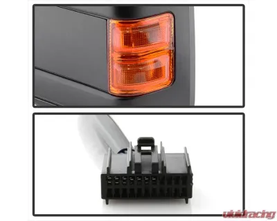 Xtune Left and Right Manual Extendable Power Heated Adjust Mirror with LED Signal Amber Ford Superduty 2008-2015 - MIR-FDSD08S-PW-AM-SET