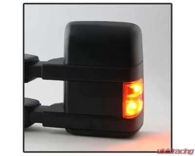 Xtune Left and Right Manual Extendable Power Heated Adjust Mirror with LED Signal Amber Ford Superduty 2008-2015 - MIR-FDSD08S-PW-AM-SET